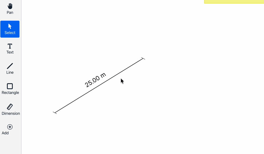 Drag to position the dimension numbers
