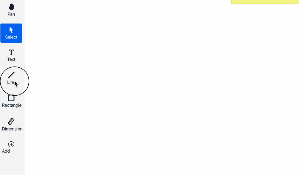Draw a dimensioned line